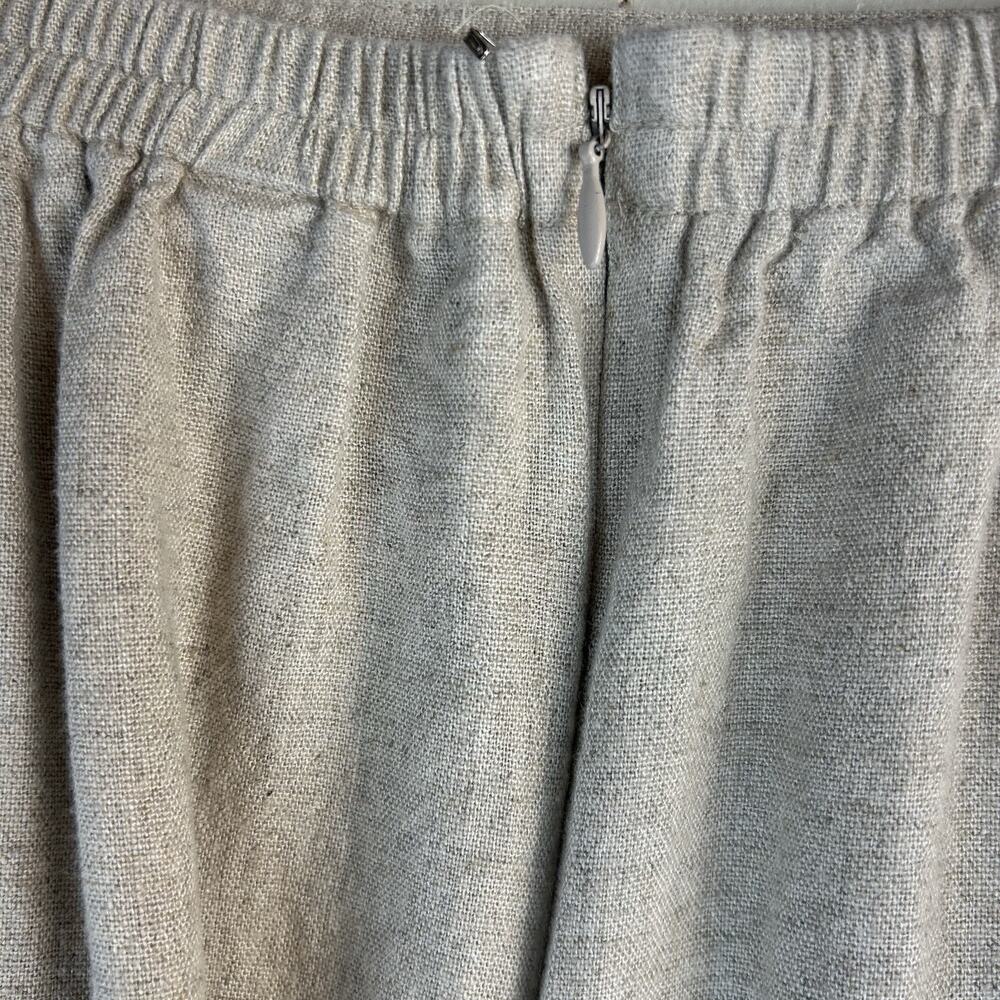 VTG National Wildlife Federation Linen Blend Skirt Yellow Floral Embroidered M - Picture 13 of 14